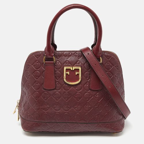 Furla Burgundy Leather Dome Satchel - Furla - Modalova