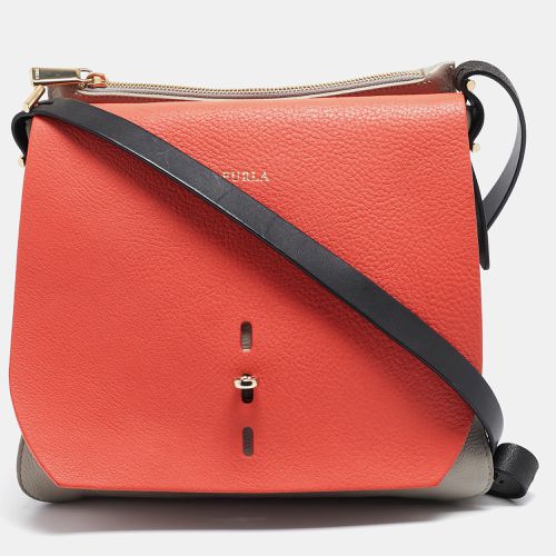 Furla Multicolor Leather and Suede Flap Shoulder Bag - Furla - Modalova