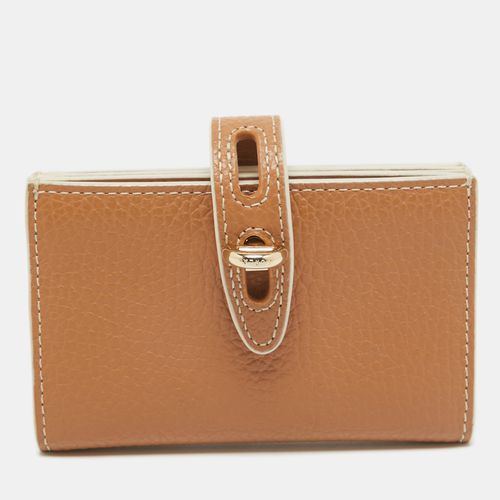 Furla Light Brown Leather Flap Compact Wallet - Furla - Modalova