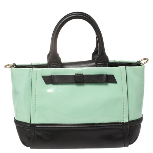 Kate Spade Mint Green/Black Patent and Leather Chelsea Park Gigi Tote - Kate Spade - Modalova