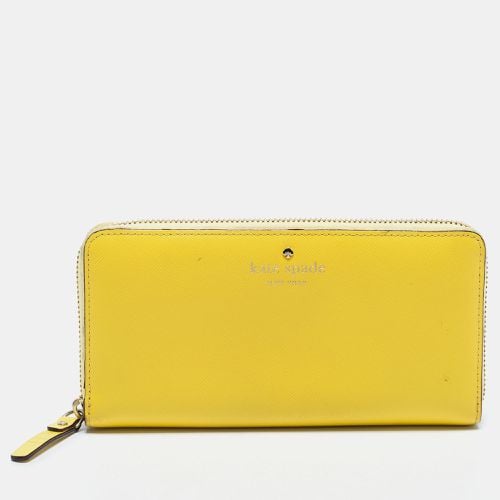 Kate Spade Yellow Leather Zip Around Wallet - Kate Spade - Modalova