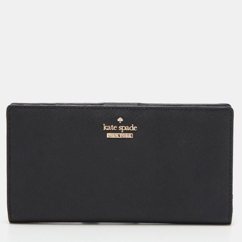 Kate Spade Black Leather Bifold Flap Wallet - Kate Spade - Modalova