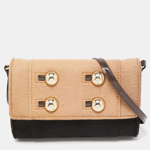 Kate Spade Black/Beige Wool and Patent Leather Beantown Lene Crossbody Bag - Kate Spade - Modalova