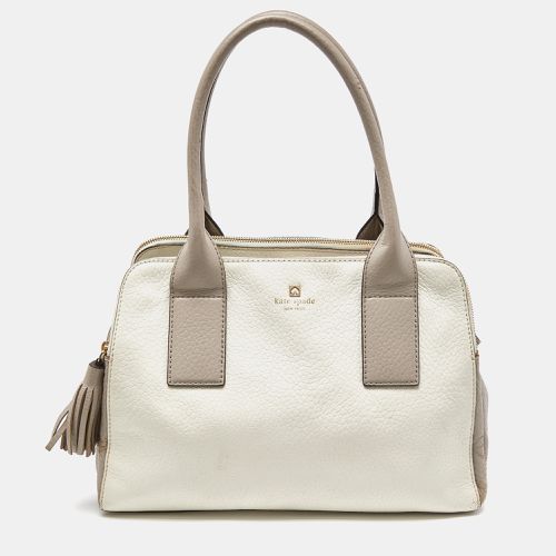 Kate Spade Off White/Grey Leather Double Zip Satchel - Kate Spade - Modalova