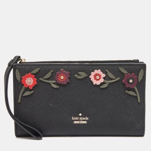 Kate Spade Black Saffiano Leather Spencer Bifold Wristlet Wallet - Kate Spade - Modalova