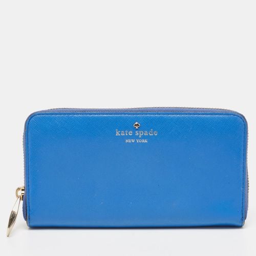 Kate Spade Blue Leather Zip Around Wallet - Kate Spade - Modalova