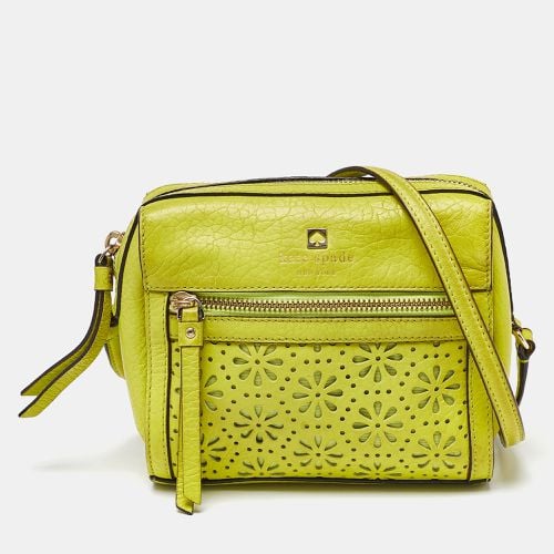 Kate Spade Green Leather Floral Lasercut Crossbody Bag - Kate Spade - Modalova