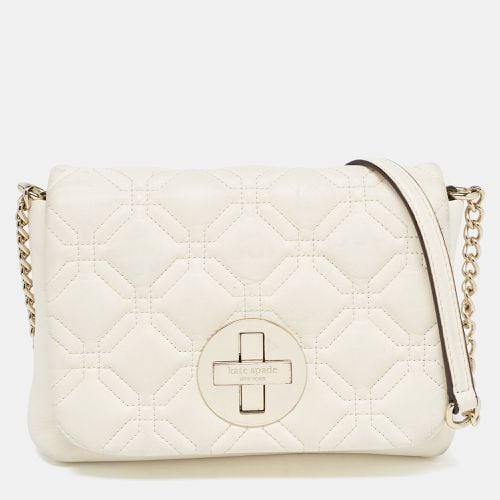 Kate Spade Off White Leather Astor Court Naomi Crossbody Bag - Kate Spade - Modalova