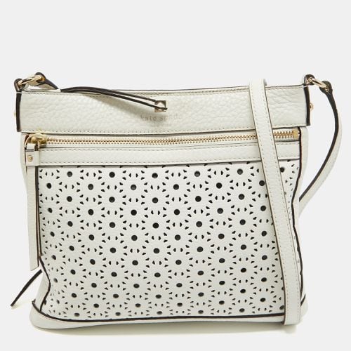 Kate Spade White Leather Lasercut Messenger Bag - Kate Spade - Modalova