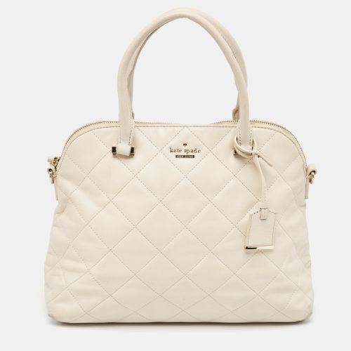 Kate Spade Ivory Quilted Leather Patternson Satchel - Kate Spade - Modalova