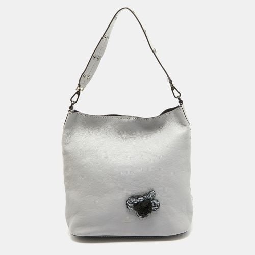 Kate Spade Grey Floral Applique Leather Atlantic Avenue Libby Bucket Bag - Kate Spade - Modalova