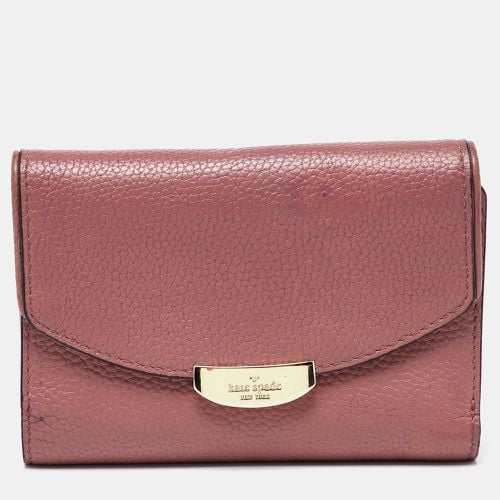 Kate Spade Pink Leather Trifold Compact Wallet - Kate Spade - Modalova