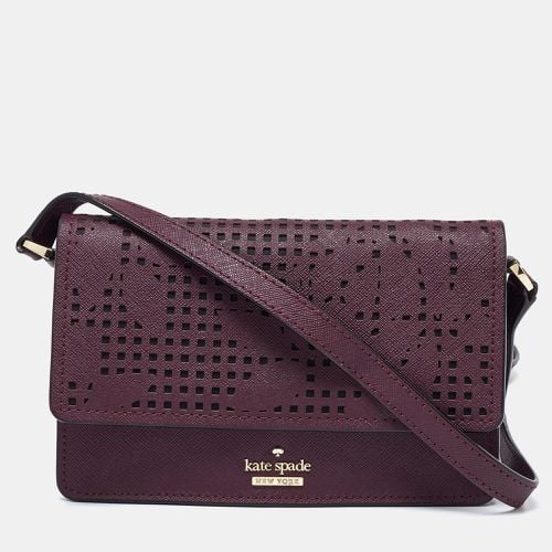 Kate Spade Burgundy Leather Flap Crossbody Bag - Kate Spade - Modalova