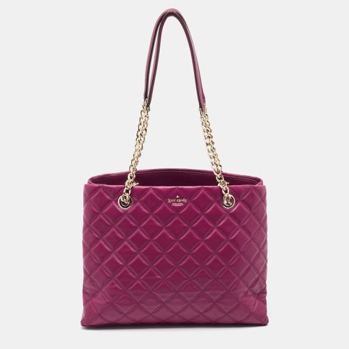 Kate Spade Burgundy Quilted Leather New York Natalia Tote - Kate Spade - Modalova