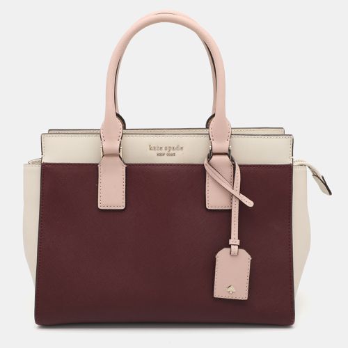 Kate Spade Burgundy/Cream Leather Cameron Street Satchel - Kate Spade - Modalova