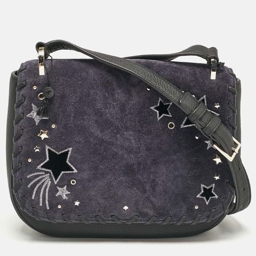 Kate Spade Blue/Black Leather and Suede Madison Daniels Drive Stars Tressa Crossbody Bag - Kate Spade - Modalova