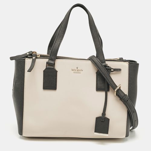 Kate Spade Black/Cream Leather Cameron Street Teegan Top Handle Bag - Kate Spade - Modalova