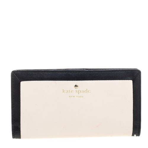 Kate Spade Pink/Black Leather Long Bifold Wallet - Kate Spade - Modalova