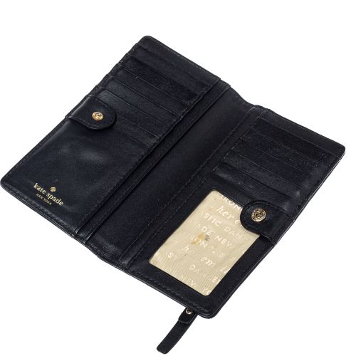 Black Leather Long Wallet - Kate Spade - Modalova