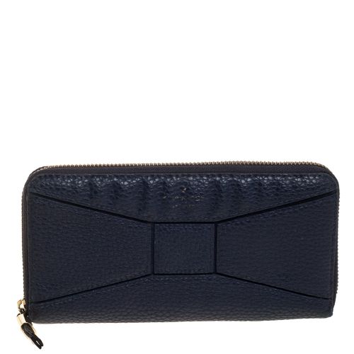 Kate Spade Navy Blue Leather Zip Around Wallet - Kate Spade - Modalova