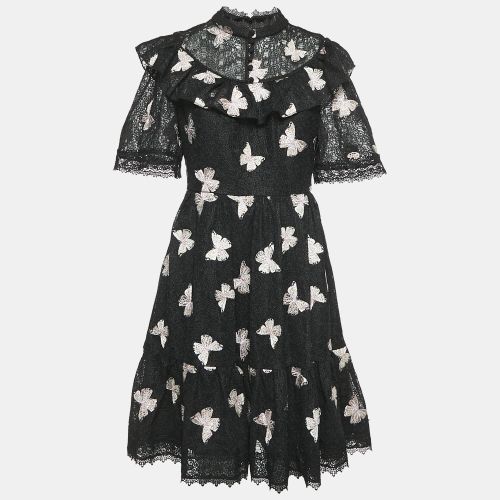 Butterfly Embroidery Lace Ruffled Short Dress M - Kate Spade - Modalova