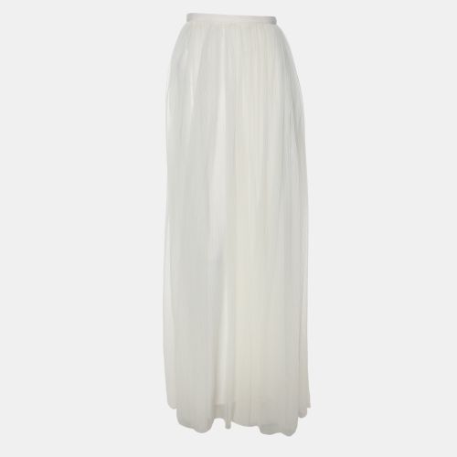 Kage Off White Knit Fabric Pleated Maxi Skirt S - Kage - Modalova