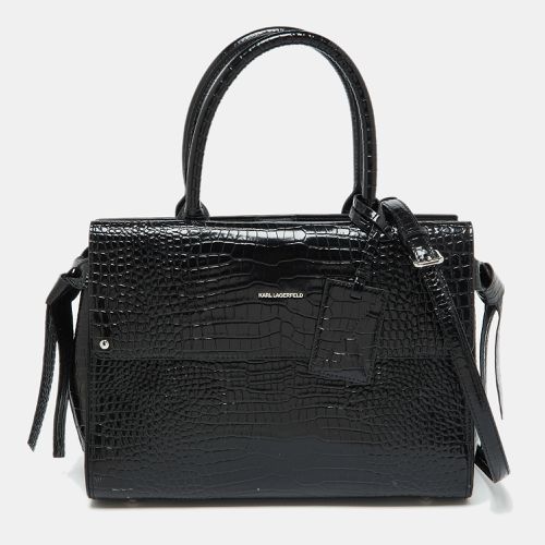 Croc Embossed Leather Tote - Karl Lagerfeld - Modalova