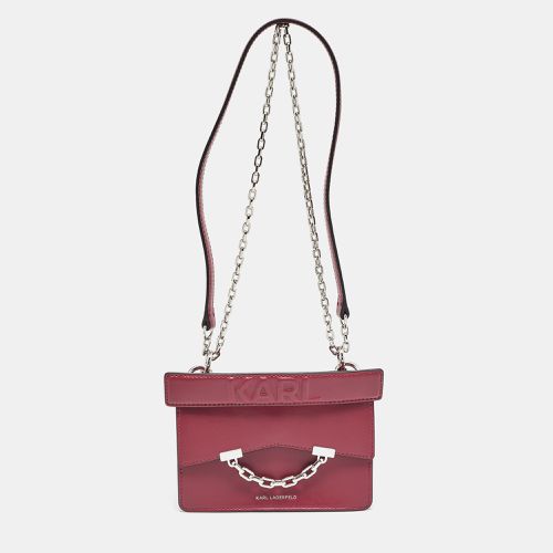 Karl Lagerfeld Burgundy Leather K/Karl Seven Top Handle Bag - Karl Lagerfeld - Modalova