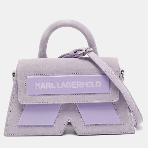 Karl Lagerfeld Purple Suede K/Ikonik Top Handle Bag - Karl Lagerfeld - Modalova