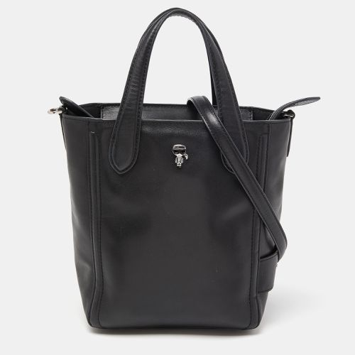 Karl Lagerfeld Black Leather Tote - Karl Lagerfeld - Modalova