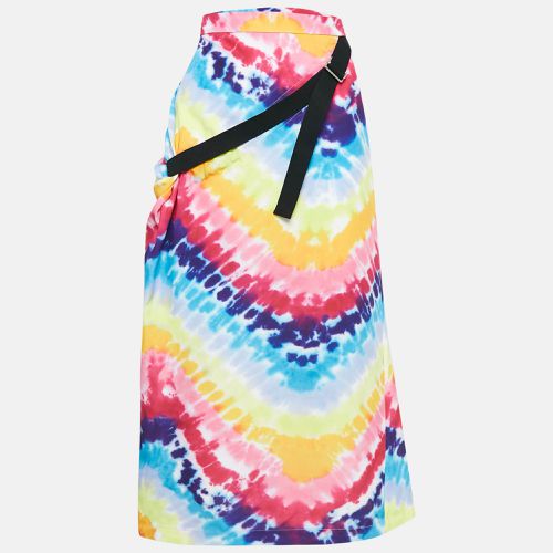 Kenzo Multicolor Tie-Dye Print Satin Belted Midi Skirt S - Kenzo - Modalova