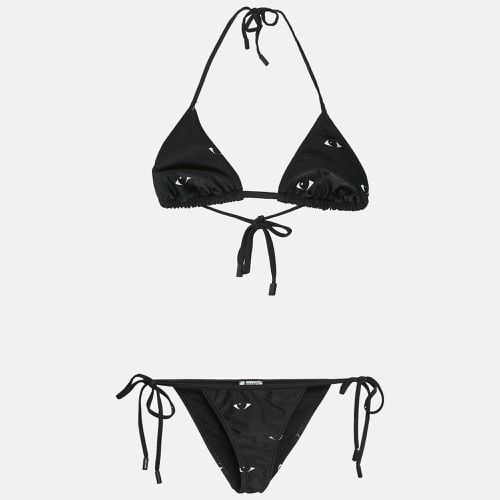 Kenzo Black Eye Print Jersey Triangular Bikini Set XS - Kenzo - Modalova