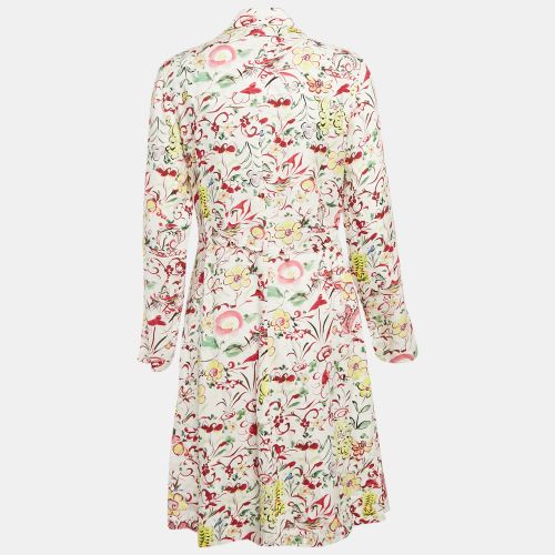 Printed Viscose Button Front Belted Dress S - Kenzo - Modalova