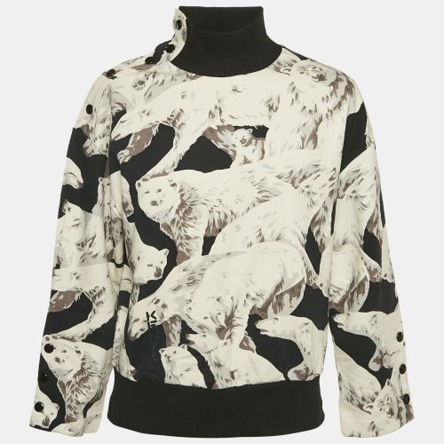 Kenzo Grey Polar Bear Print Cotton High Neck Sweatshirt S - Kenzo - Modalova