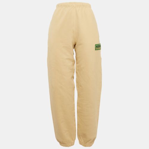 Kenzo Beige Cotton Knit Applique Detail Classic Jogger Pants S - Kenzo - Modalova