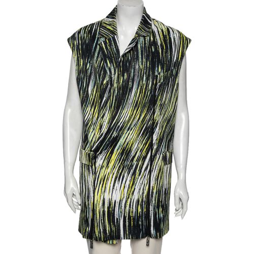 Kenzo Multicolor Printed Cotton Zip Detail Long Sleeveless Jacket S - Kenzo - Modalova