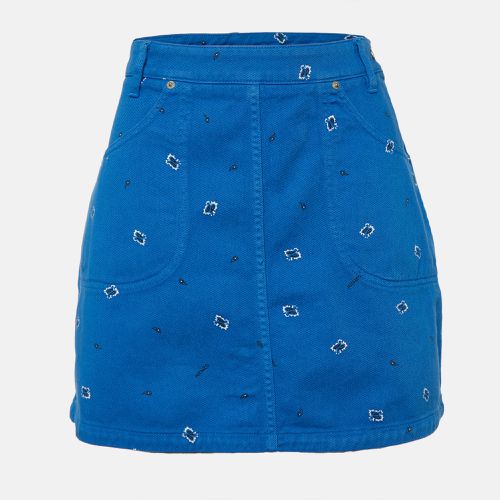 Kenzo Blue Printed Denim Mini Skirt M - Kenzo - Modalova