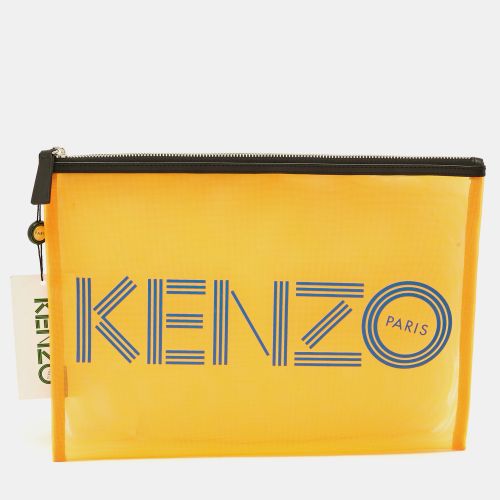 Mesh Nylon Logo Flat Zip Pouch - Kenzo - Modalova