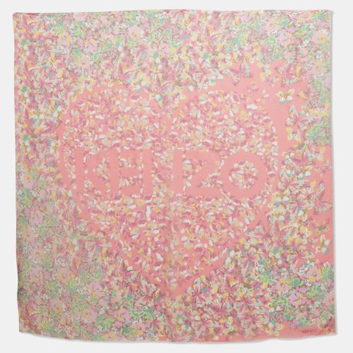 Kenzo Pink Floral Print Silk Square Scarf - Kenzo - Modalova