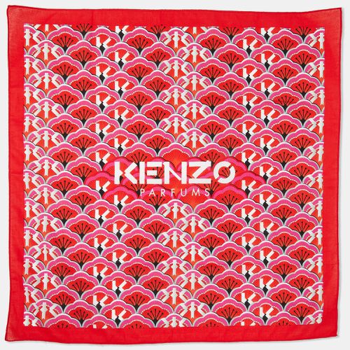 Kenzo Red All-Over Print Cotton Square Neckerchief - Kenzo - Modalova