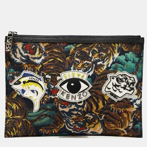 Kenzo Multicolor Printed Nylon Flying Tiger Zip Pouch - Kenzo - Modalova