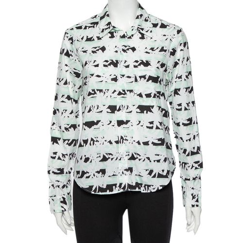 Kenzo White Palm Tree Printed Cotton Button Front Shirt M - Kenzo - Modalova