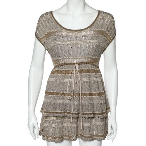 Kenzo Beige Wool & Mohair Tiered Mini Dress S - Kenzo - Modalova