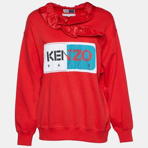 Kenzo Red La Collection Memento N°1 Cotton Ruffled Neck Sweatshirt S - Kenzo - Modalova