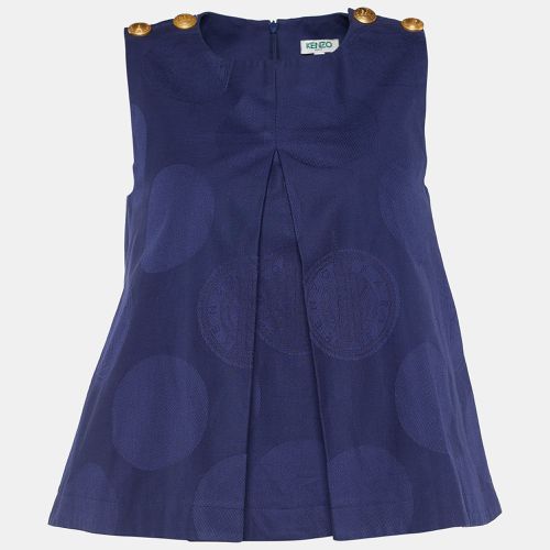 Kenzo Navy Blue Circle Jacquard Sleeveless Flared Top S - Kenzo - Modalova