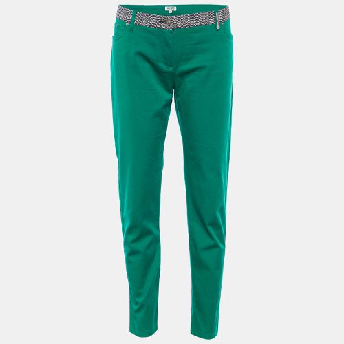 Kenzo Green Cotton Contrast Waist Band Trousers L - Kenzo - Modalova