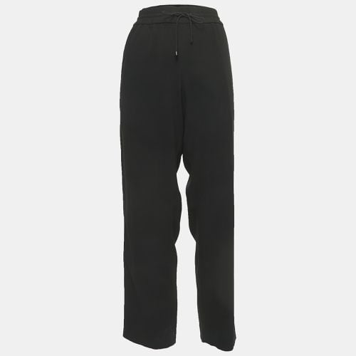 Kenzo Black Crepe Side Striped Drawstring Track Pants M - Kenzo - Modalova