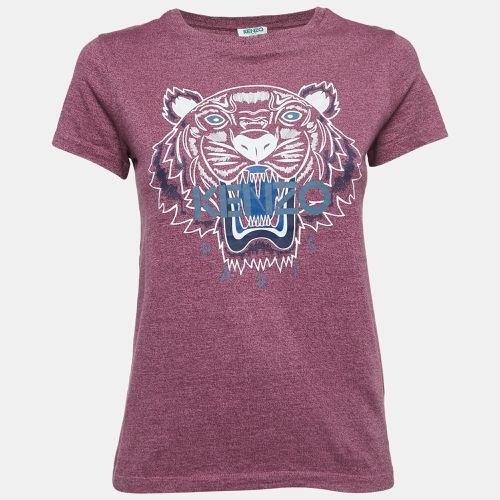 Kenzo Purple Logo Tiger Print Cotton Short Sleeve T-Shirt XS - Kenzo - Modalova