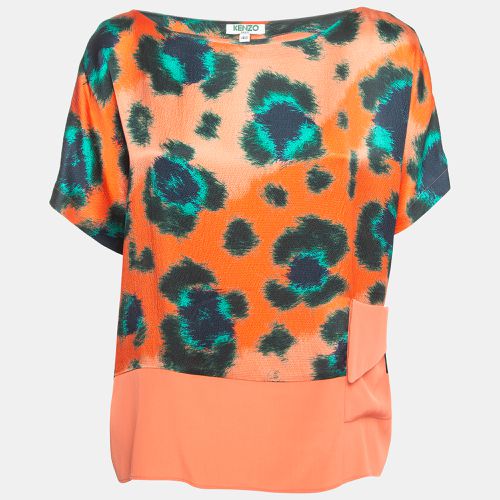 Kenzo Multicolor Print Silk Relaxed Fit Blouse M - Kenzo - Modalova