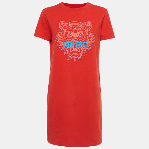 Kenzo Red Printed Cotton T-Shirt Dress M - Kenzo - Modalova